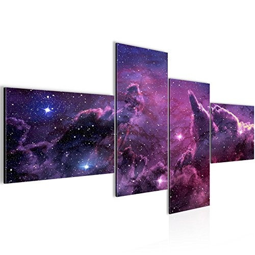 Bilder Galaxy Sterne Wandbild 200 x 100 cm Vlies -...