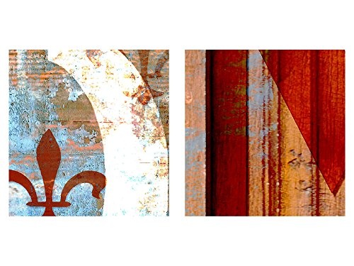 Runa Art Bilder Home Haus Wandbild 200 x 100 cm Vlies - Leinwand Bild XXL Format Wandbilder Wohnzimmer Wohnung Deko Kunstdrucke Rot 5 Teilig - Made in Germany - Fertig Zum Aufhängen 502851a