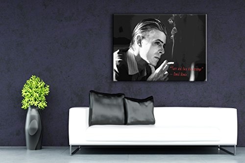 Julia-art Leinwandbilder - David Bowie Bild 1 teilig - 120 mal 80 cm Leinwand auf Rahmen - sofort aufhängbar ! Wandbild XXL - Kunstdrucke QN.59-6