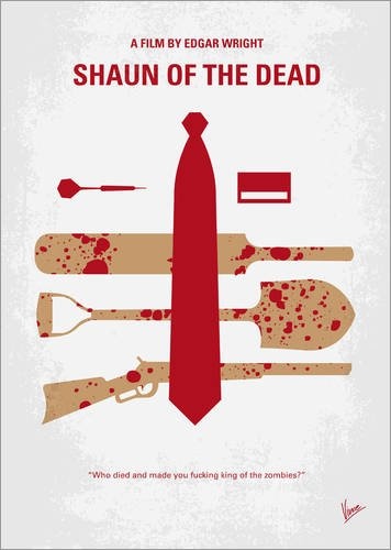 Posterlounge Leinwandbild 30 x 40 cm: Shaun of The Dead von chungkong - fertiges Wandbild, Bild auf Keilrahmen, Fertigbild auf echter Leinwand, Leinwanddruck