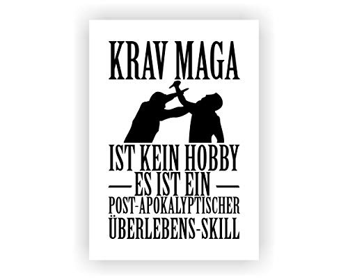 Samunshi® Krav MAGA ist kein Hobby Poster Plakat Deko Jugendzimmer in 2 Größen (DIN A2 42x59,4cm weiß/schwarz)