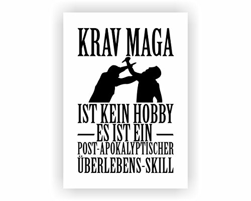 Samunshi® Krav MAGA ist kein Hobby Poster Plakat Deko Jugendzimmer in 2 Größen (DIN A2 42x59,4cm weiß/schwarz)