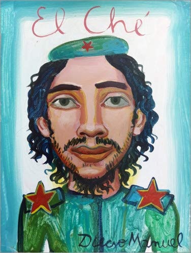 Posterlounge Leinwandbild 30 x 40 cm: Che Guevara I von Diego Manuel Rodriguez - fertiges Wandbild, Bild auf Keilrahmen, Fertigbild auf echter Leinwand, Leinwanddruck