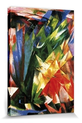 1art1 57251 Franz Marc - Die Vögel, 1914 Leinwandbild Auf Keilrahmen 120 x 80 cm