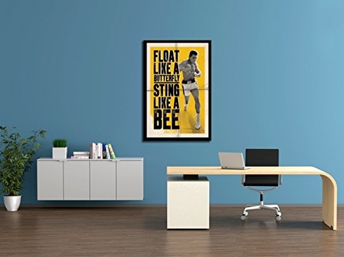 1art1 78859 Muhammad Ali - Schweb Wie EIN Schmetterling, Stich Wie Eine Biene Poster Leinwandbild Auf Keilrahmen 120 x 80 cm