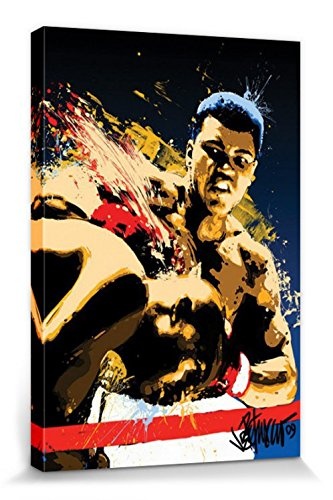 1art1 78865 Muhammad Ali - Schweb Wie EIN Schmetterling, Stich Wie Eine Biene! Poster Leinwandbild Auf Keilrahmen 120 x 80 cm