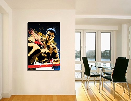 1art1 78865 Muhammad Ali - Schweb Wie EIN Schmetterling, Stich Wie Eine Biene! Poster Leinwandbild Auf Keilrahmen 120 x 80 cm