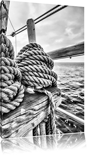 Pixxprint Tau Seil auf Schiff 120x80cm Leinwandbild...