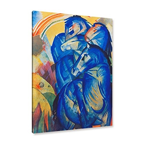 Wandkings Leinwandbilder von Franz Marc - Wähle ein Motiv & Größe: "Turm der blauen Pferde" - 30 x 40 cm