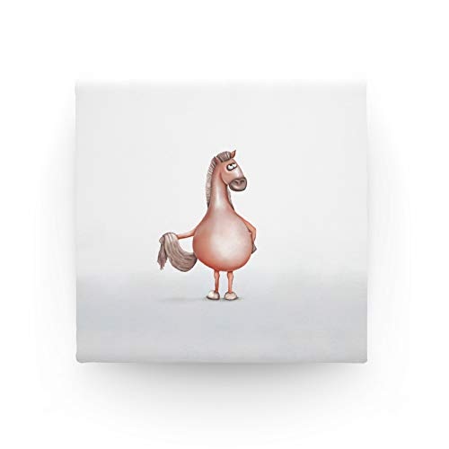 Dori´s Prints Kinderzimmer Bilder mit Pferd I Wanddeko/Leinwandbild für Babyzimmer gedruckt auf 100% Bio Baumwolle I Wandbilder Sets für die Küche