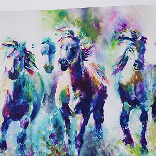 ODN Rahmenlose Bild digitales Malerei Galoppierendes Pferd Ölgemälde (50 x 50 cm)