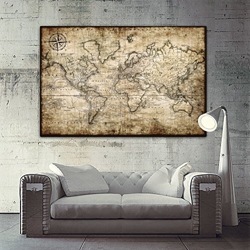 CanvasArts Antike Weltkarte 3001 - Leinwand Bild auf...