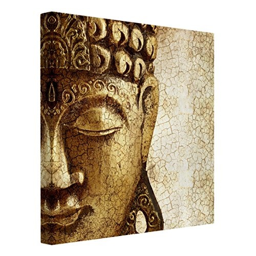 Bilderwelten Leinwandbild - Vintage Buddha - Quadrat 1:1,...