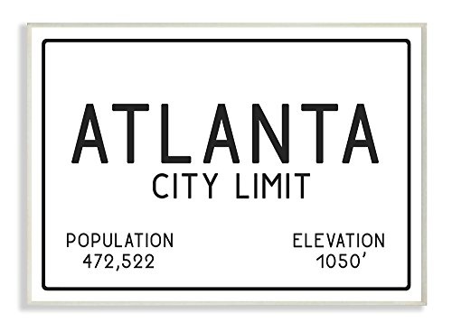 Stupell Industries Leinwandbild, Motiv Texas Wandtafel 13 x 19 Atlanta