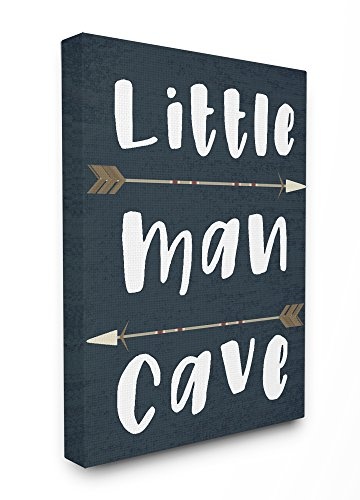 Stupell Industries Little Man Cave Arrows Leinwandbild, Gemälde, über Leinwand gespannt 24 x 30