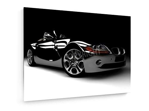 Schwarzes Auto - 100x75 cm - Leinwandbild auf Keilrahmen...