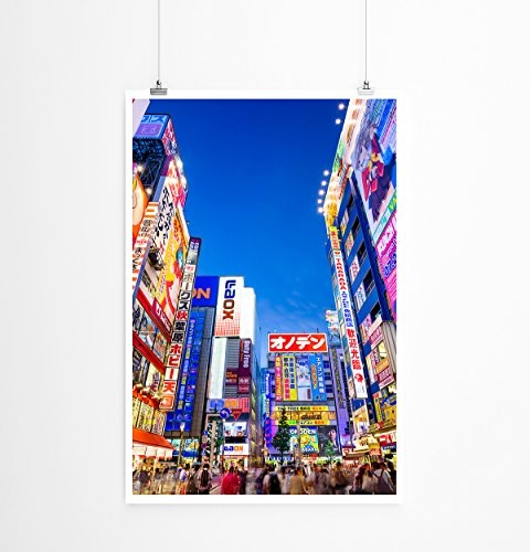 Eau Zone Bilder - City – Werbetafeln in Akihabara Tokio Japan- Leinwand Kunstdrucke Wandbilder aus Deutschland