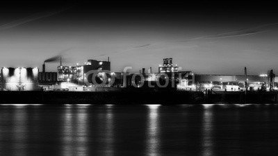 Leinwand-Bild 130 x 70 cm: "Industries in BW",...