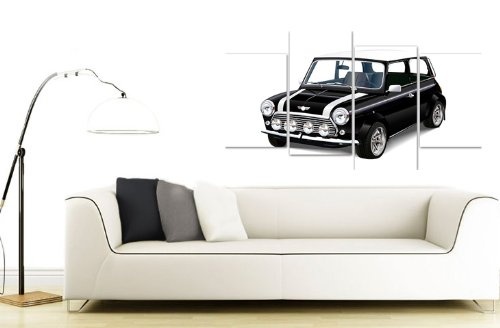 4095 Wandkunst / Leinwandbild, Motiv: Mini Cooper Auto,...