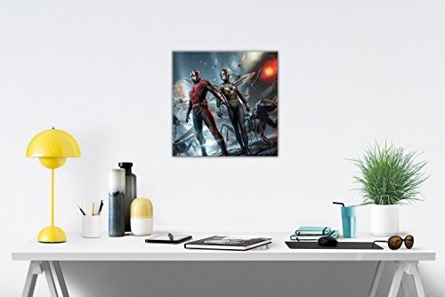 1art1 115488 Ant-Man - and The Wasp, Paul Rudd, Evangeline Lilly, Mini Helden Poster Leinwandbild Auf Keilrahmen 40 x 40 cm