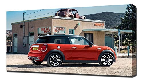 Lilarama 2018 Mini Cooper S V4 - Art Leinwandbild - Kunstdrucke - Gemälde Wandbilder