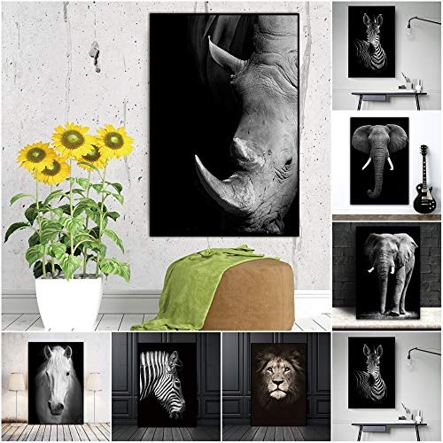 Leinwandbild, Zebra-Design, modernes Tierbild, für Wohnzimmer, Büro, 40 x 50 cm, 6#, 30 40cm
