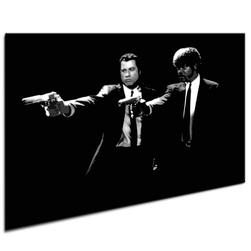 Pulp Fiction LeinwandBild Bild fertig auf Keilrahmen ! Pop Art Wandbilder, Bilder zur Dekoration - Deko. Film / Movie / Tv Stars Kunstdrucke und Gemälde