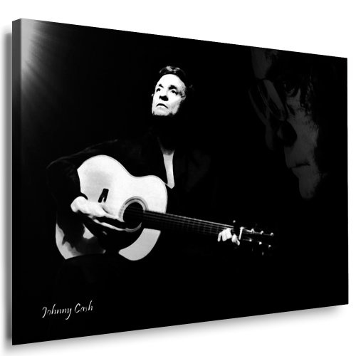 Kunstdruck Johnny Cash Bild - Leinwandbild fertig auf Keilrahmen / Leinwandbilder, Wandbilder, Poster, Pop Art Gemälde, Kunst - Deko Bilder