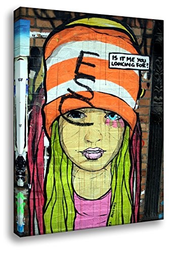 Kunstbruder Kunstdruck auf Leinwand - El Bocho Graffiti - is it me? - Bild fertig auf Keilrahmen/Pop Art Gemälde Leinwandbild Wandbild Dekoration Zimmerbild (70x100cm)