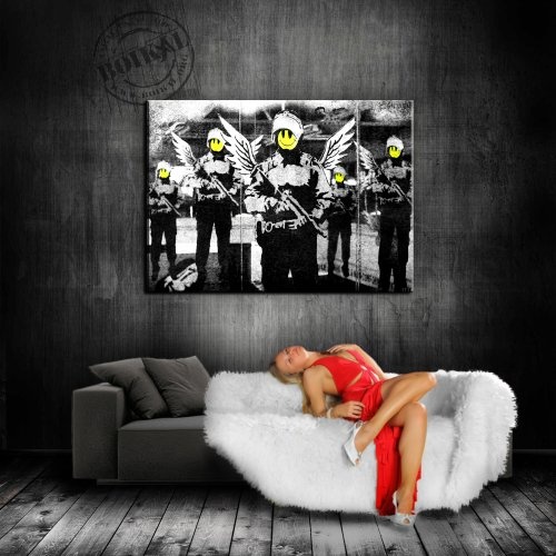 Banksy Street Art Graffiti Leinwand Bild von artfactory24...