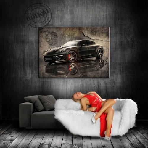 Porsche Panamera Stingray GTR Kunstdruck LeinwandBild 120x80cm / Leinwandbild fertig auf Keilrahmen - Kunstdrucke, Nr.6639877 Leinwandbilder, Wandbilder, Poster, Gemälde, Pop Art Deko Kunst Bilder