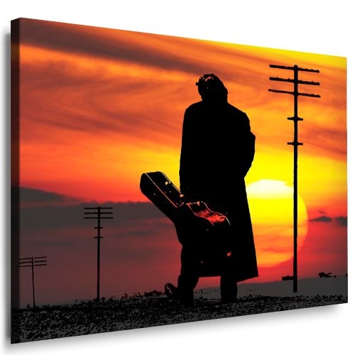 Kunstdruck Johnny Cash Leinwandbild fertig auf Keilrahmen / Leinwandbilder, Wandbilder, Poster, Pop Art Gemälde, Kunst - Deko Bilder
