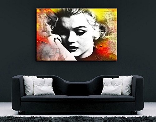 Kunstdruck "Marilyn Monroe" / Bild 100x70cm / Leinwandbild fertig auf Keilrahmen / Leinwandbilder, Wandbilder, Poster, Pop Art Gemälde, Kunst - Deko Bilder