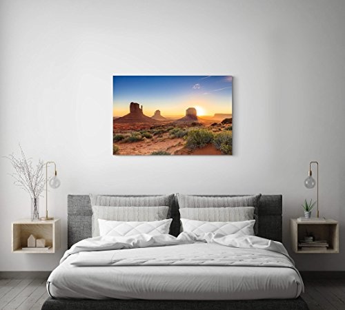 Paul Sinus Art Leinwandbilder | Bilder Leinwand 120x80cm Weite Wüste Den USA