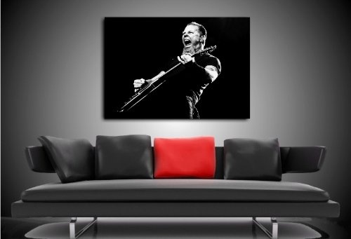 Kunstdruck "Metallica - James Hetfield" / Bild 100x70cm / Leinwandbild fertig auf Keilrahmen / Leinwandbilder, Wandbilder, Poster, Pop Art Gemälde, Kunst - Deko Bilder