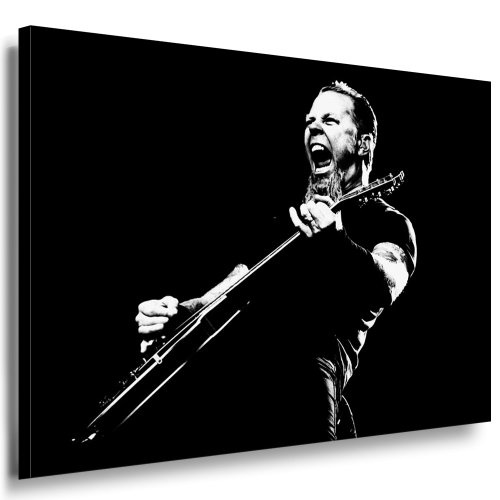 Kunstdruck "Metallica - James Hetfield" / Bild 100x70cm / Leinwandbild fertig auf Keilrahmen / Leinwandbilder, Wandbilder, Poster, Pop Art Gemälde, Kunst - Deko Bilder