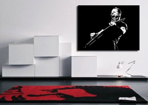 Kunstdruck "Metallica - James Hetfield" / Bild 100x70cm / Leinwandbild fertig auf Keilrahmen / Leinwandbilder, Wandbilder, Poster, Pop Art Gemälde, Kunst - Deko Bilder