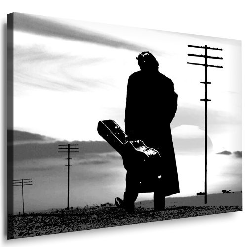 Kunstdruck Johnny Cash Bild Leinwandbild fertig auf Keilrahmen / Leinwandbilder, Wandbilder, Poster, Pop Art Gemälde, Kunst - Deko Bilder