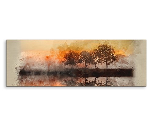 Sinus Art XXL Panoramabild 150x50cm Bild - Bäume am Meer