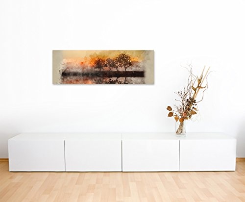 Sinus Art XXL Panoramabild 150x50cm Bild - Bäume am Meer