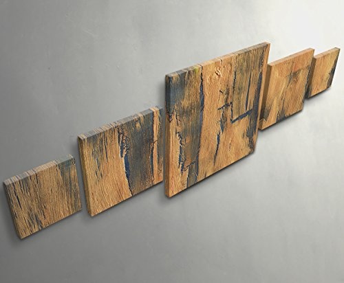 Holz - Extravagantes Kunstbild in tollen Farben 5 Teile Gesamt 160x50cm