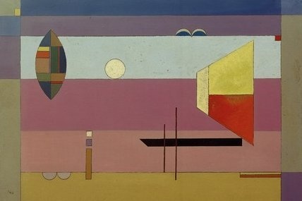 Wassily Kandinsky - Kühle Streifen - Gemälde 1930-75x50 cm - Leinwandbild auf Keilrahmen - Wand-Bild - Kunst, Gemälde, Foto, Bild auf Leinwand - Alte Meister/Museum