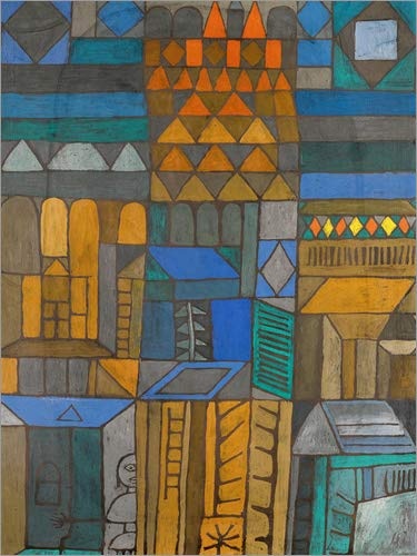 Posterlounge Leinwandbild 30 x 40 cm: Beginnende Kühle von Paul Klee - fertiges Wandbild, Bild auf Keilrahmen, Fertigbild auf echter Leinwand, Leinwanddruck