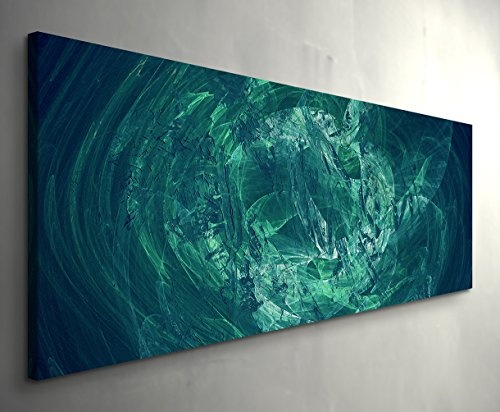 Paul Sinus Art Das Seehaus - Kunstdruck auf Leinwand gerahmt 150x50cm