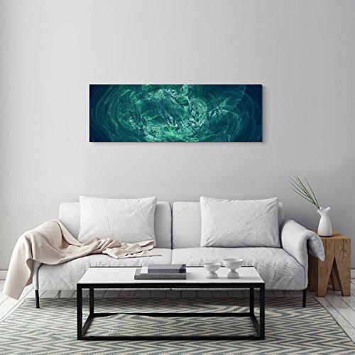 Paul Sinus Art Das Seehaus - Kunstdruck auf Leinwand gerahmt 150x50cm