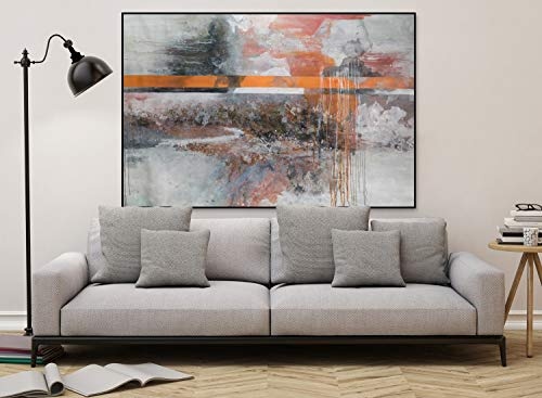 KunstLoft® XXL Gemälde Secreto de Belleza 180x120cm | original handgemalte Bilder | Grau Abstrakt Neutral | Leinwand-Bild Ölgemälde einteilig groß | Modernes Kunst Ölbild