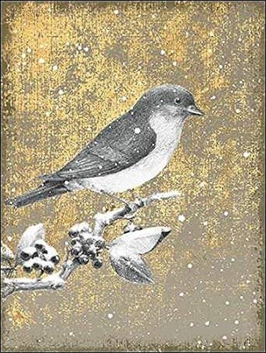 Keilrahmen-Bild - Beth Grove: Winter Birds Bluebird...