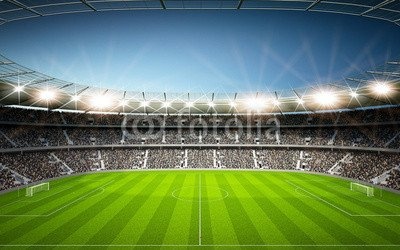 Leinwand-Bild 130 x 80 cm: "Stadion Seitenlinie neutral", Bild auf Leinwand