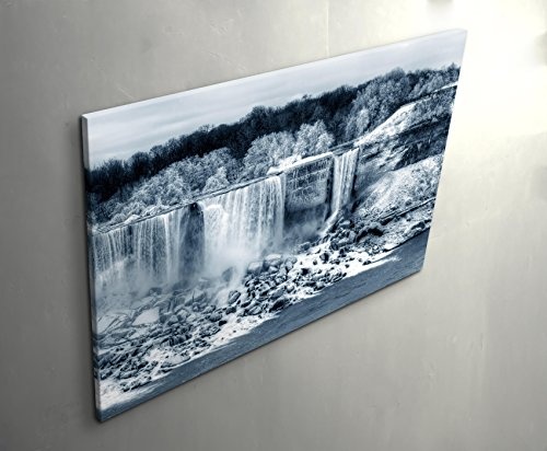 Paul Sinus Art Leinwandbilder | Bilder Leinwand 120x80cm Niagarafälle im Winter