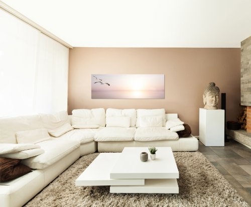 120x40cm Bild auf Leinwand und Keilrahmen fertig zum aufhängen moderne Wandbilder Bilder Bild Kunst Kunstdruck Deko für Wohnzimmer, Schlafzimmer, Büro u.v.m.